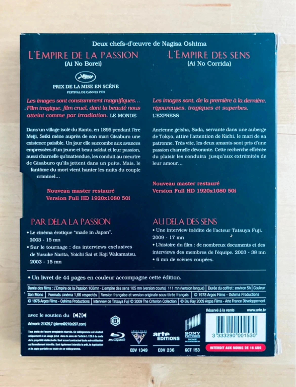 Blu-ray boxset L’empire de la passion et l’empire des sens van Nagisa Oshima. – photo 2
